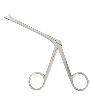 Jako Micro Laryngeal Alligator Grasping Forceps, Jaws Serrated, 9 1/4" (23.5 Cm) Shaft, Curved Left, 1.5 Mm X 8.5 Mm Jaws