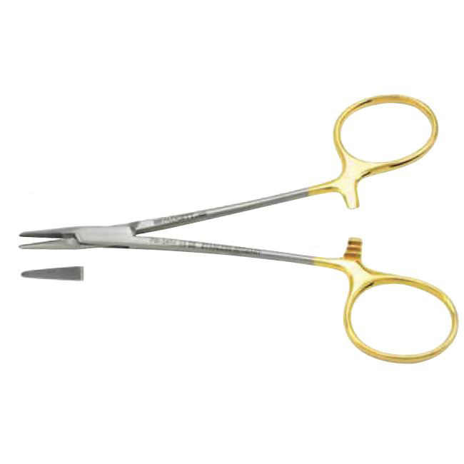 Par Needle Holder, Tungsten Carbide, Serrated Jaws, Delicate, 4 1/2" (11.4 Cm)