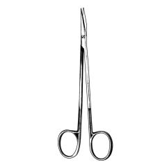 Ceramic Reynolds (Jameson) Dissecting Scissors, (Tungsten Carbide Blades W/ 1 Micro Serrated Blade), Curved, 6 1/4" (15.9 Cm)