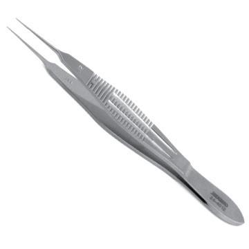Castroviejo Suture Forceps, Wide Handle, Delicate, 1x2 Teeth W/ Tying Platform, 4 1/4" (10.8 Cm), 0.12 Mm Teeth
