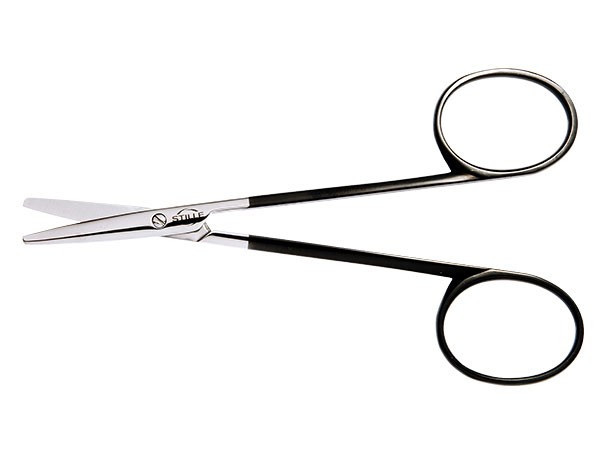 Ceramic Metzenbaum Baby Scissors, (Tungsten Carbide Blades W/ 1 Micro Serrated Blade), 4 1/2" (11.4 Cm), Straight