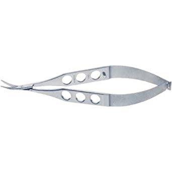 Castroviejo Corneal Scissors, Delicate, Blunt Tips, Angled, 4 1/8" (10.5 Cm)