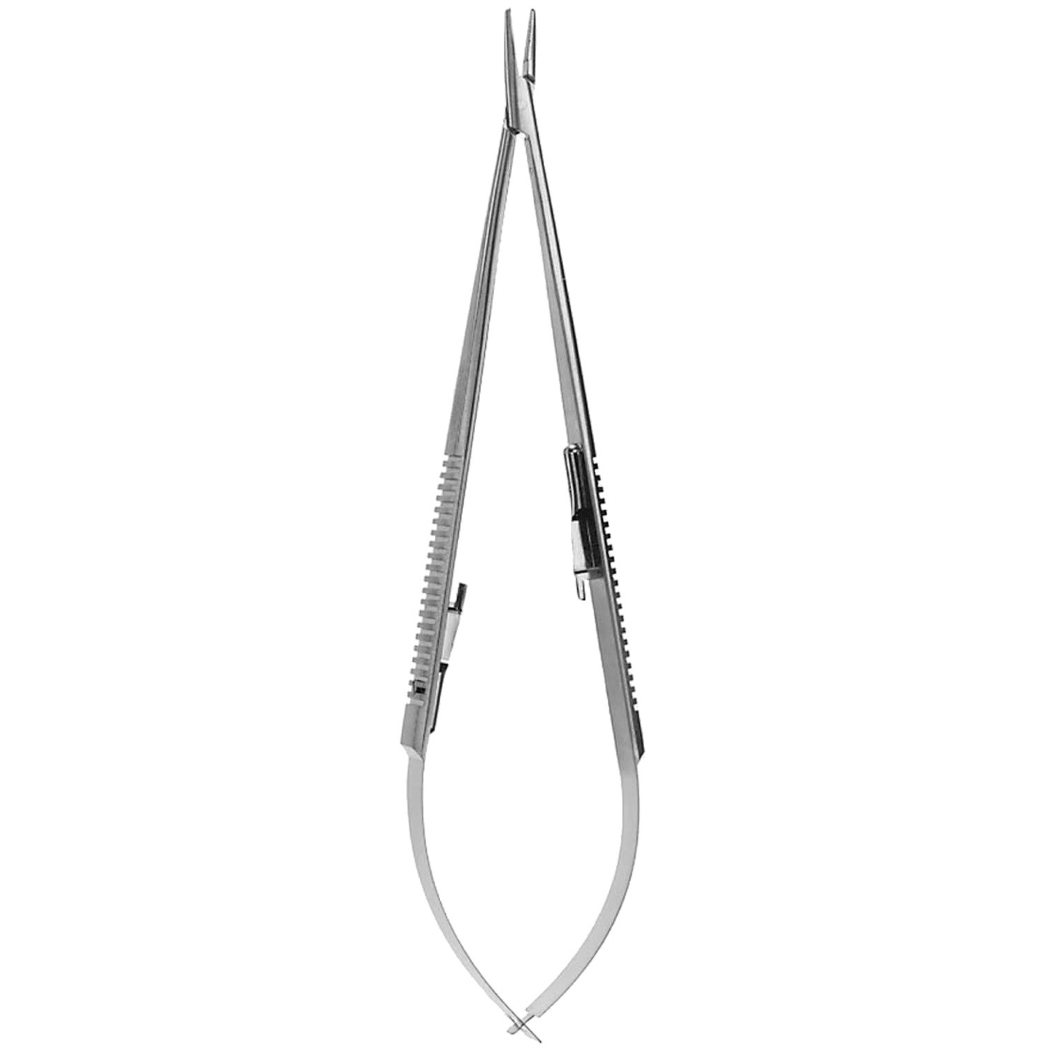 Castroviejo-Ryder Needle Holder, Tungsten Carbide, W/ Lock (Use W/ 5-0, 6-0 & 7-0 Suture, 1.0 Mm Jaws, 8 1/2" (21.5 Cm)