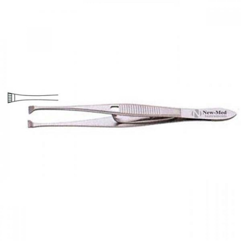 Graefe Fixation Forceps, Fine, Multiple Atraumatic Teeth, 4 1/8" (10.5 Cm), W/ Out Lock, 3.5 Mm Jaw