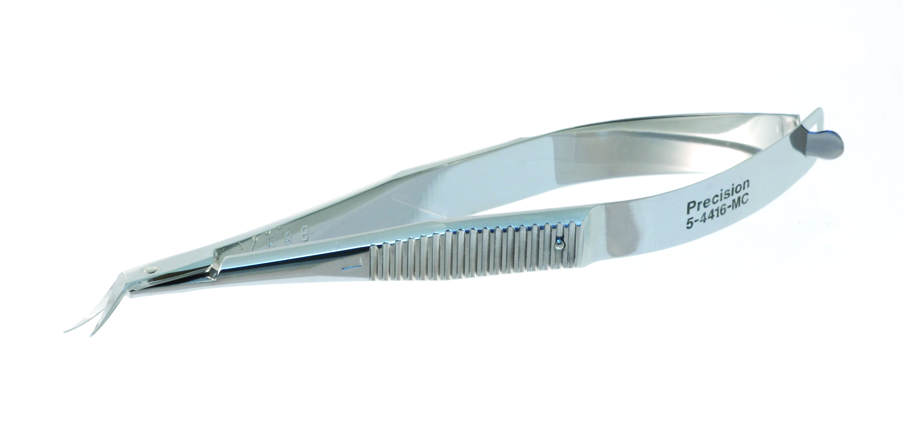 Castroviejo Corneal Section Scissors, Lower Blade 1.0 Mm Longer Than Upper Blade, 14.0 Mm Lower Blade, 4 1/4" (11.0 Cm), Curved Right