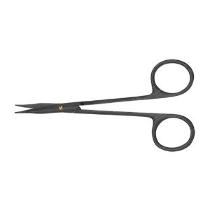 Ceramic Stevens Scissors, (Tungsten Carbide Blades W/ 1 Micro Serrated Blade), Straight, 4 1/8" (10.5 Cm)