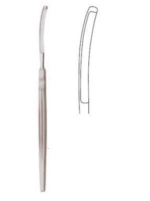 Converse Button End Bistoury, Curved, 29.0 Mm Blade, 6 1/8" (15.5 Cm)