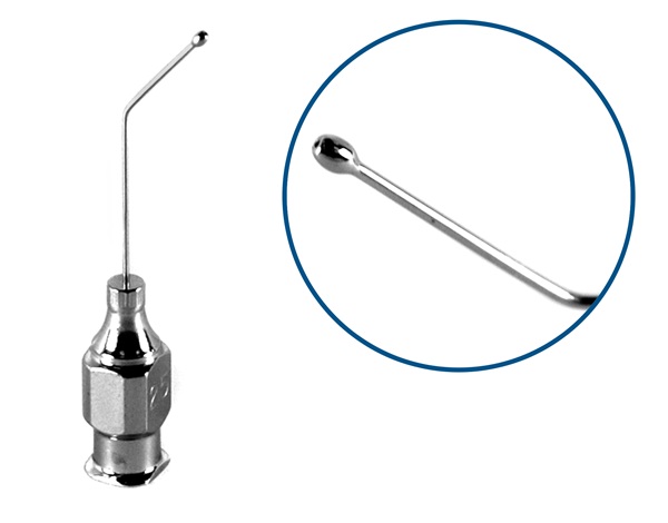 Gill-Welsh Olive Tip Cannula, Angled 45 Degrees, 25-Gauge