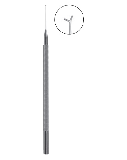 Osher "Y" Hook Lens Manipulator, Straight Shaft, Round Handle, 4 3/4" (12.0 Cm)