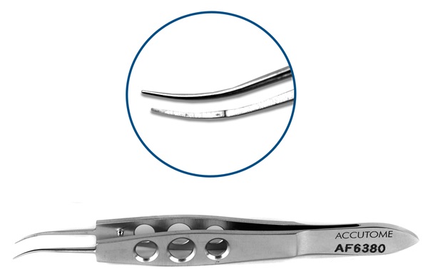 Jaffe Tying Forceps, Very Delicate Smooth Jaws W/ Platform, 4 1/8" (10.5 Cm), Straight