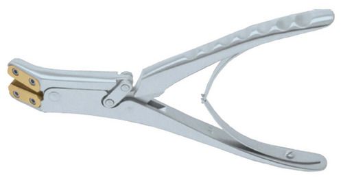 Hercules-Type Wire Cutter, For Drill-Wires Of Max 2.2 Mm, Replaceable Tungsten Carbide Blades & Replaceable Rubber Jaws, 7" (18.0 Cm), Left-Handed