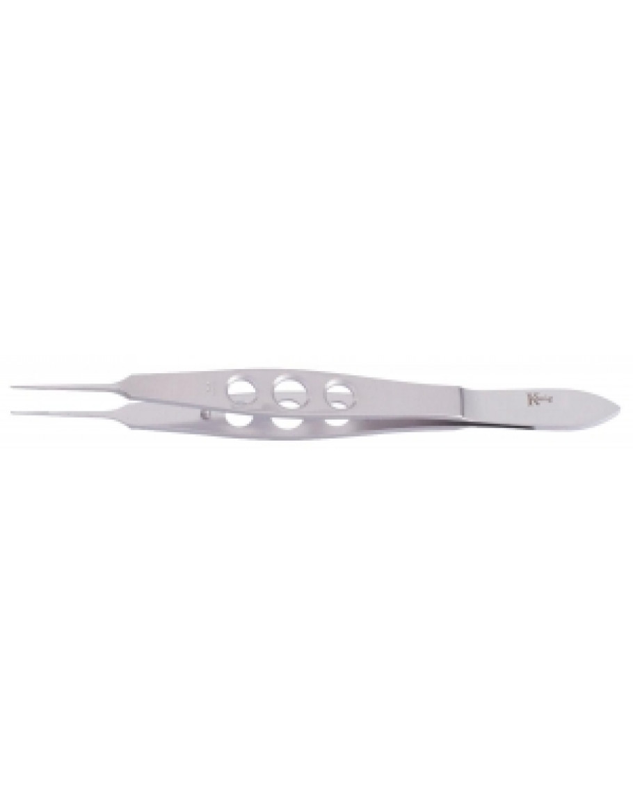 Jaffe-Castroviejo Suture Forceps, 1x2 Teeth W/ Platform, 4 1/8" (10.5 Cm), 0.12 Mm Teeth