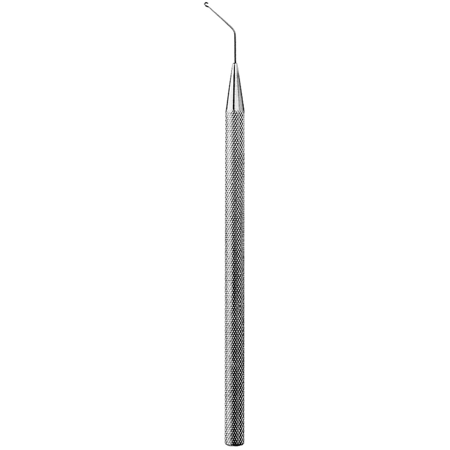 Hirschman Iris Hook, 0.75 Mm Hook, Angled, 4 3/4" (12.0 Cm)