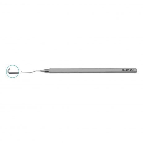 Sinskey Modified Hook, 0.2 Mm Hook, Curved Shaft, 4 3/4" (12.1 Cm)