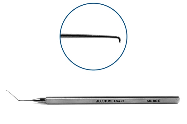 Jaffe Lens Manipulating Hook, 0.15 Mm Diameter, Straight, 4 1/2" (11.5 Cm)