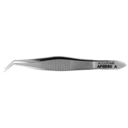 Utrata Capsulorhexis Forceps, 12.0 Mm Long Angled Jaws W/ Iris Stop, Flat Handle, 3 1/8" (8.0 Cm)
