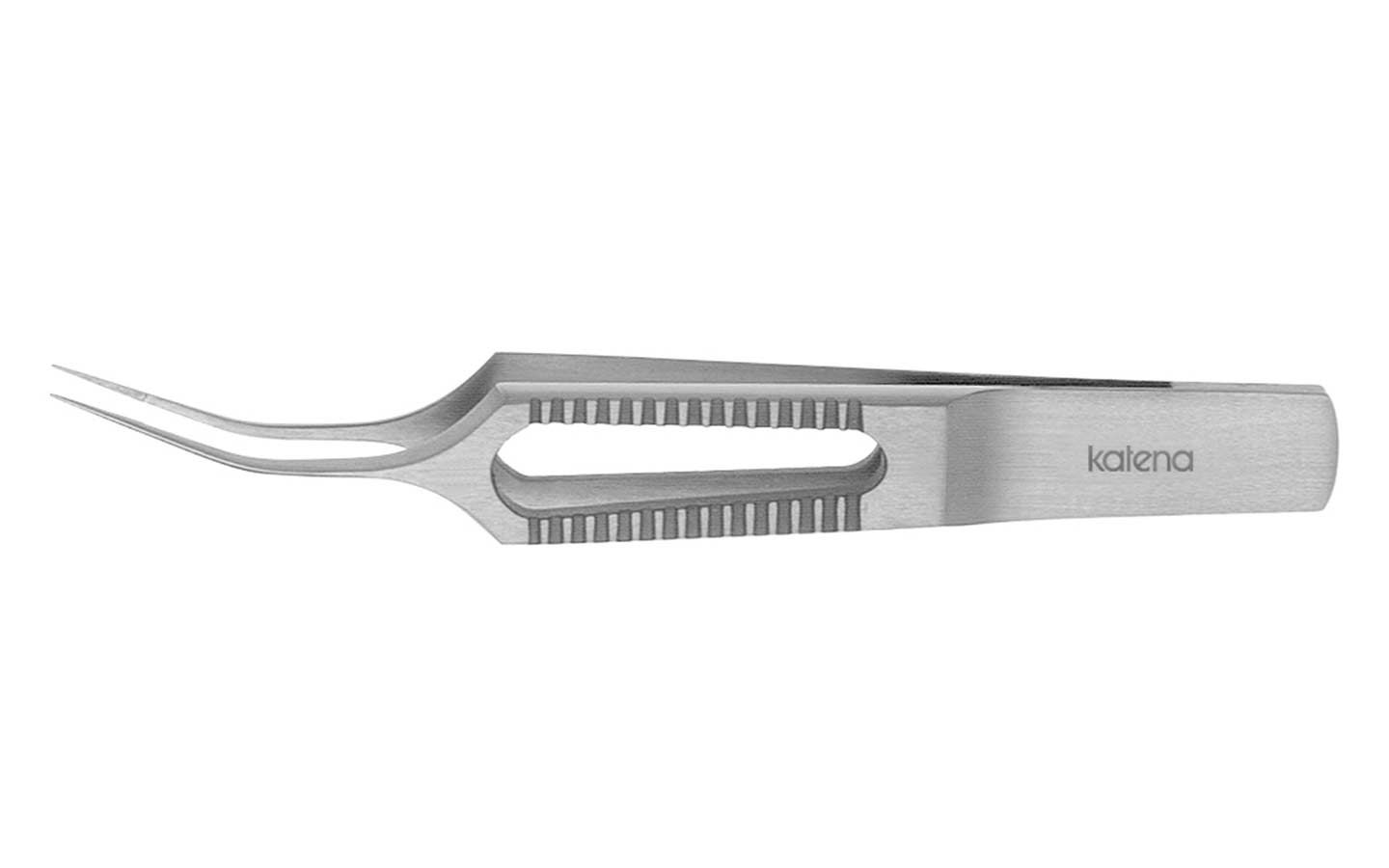 Fine Tying Forceps, Wide Handle, Curved Tips With Tying Surface, 4 1/4" (10.8 Cm)
