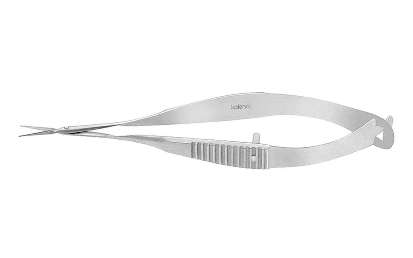 Gills-Vannas Scissors, Sharp Tips, Extra-Thin (Delicate) 7.0 Mm Long Blades, Angled Forward, 3 1/8" (8.0 Cm)
