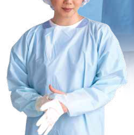 Thumbs Up? Polyethylene Gowns-,Over-the-Head Neck, Thumb Loop Wrists, Individually Folded- Regular/Large - BLUE