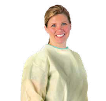 Classic Yellow Medium Weight Multi-Ply Gowns-,Tape Tab Neck, Elastic Wrists, Flat Pack- Medium