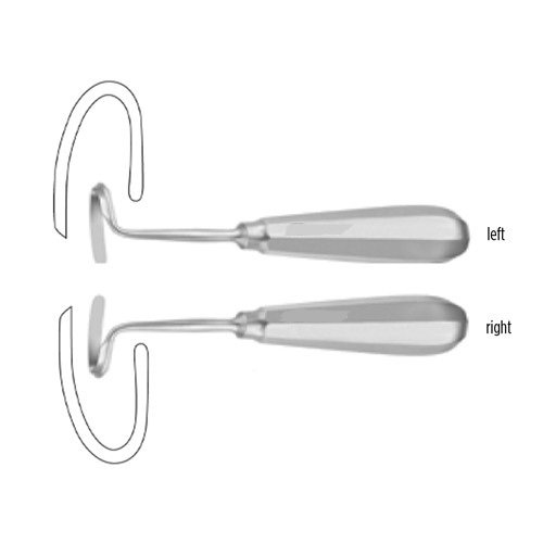 Doyen Rib Raspatory, Adult Size, Left, 6 3/4" (17.0 Cm)