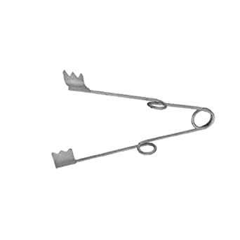 Spring Retractor, 1x1 Prong, Sharp, W/ Ratchet, 4 1/8" (10.5 Cm)