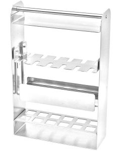 Bruns Sterilizing Rack, Stainless Steel, Holds 12 Bruns 6 3/4" Curettes, Rack Size: 2 1/2" X 6 1/4" X 9"