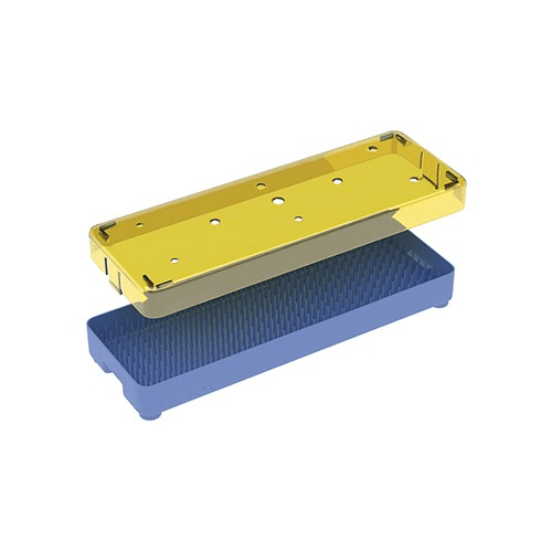 Thermoplastic Instrument Tray, Large Tray, Designed For Use W/ A Variety Of Delicate Instruments, Base (Deep), Lid & Mat, 10" X 15" X 1 1/4"